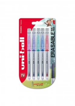 Image of Uni-Ball Signo TSI Erasable 0.7mm Assorted PK5 Blister Pack