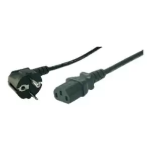 image of LogiLink Power Cable - Power IEC 60320 C13 -> Power CEE 7/7 male - 3m - Black