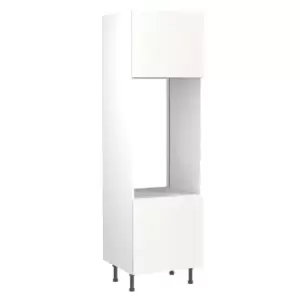 Image of KitchenKIT Slab 60cm Double Oven Unit- Matt White