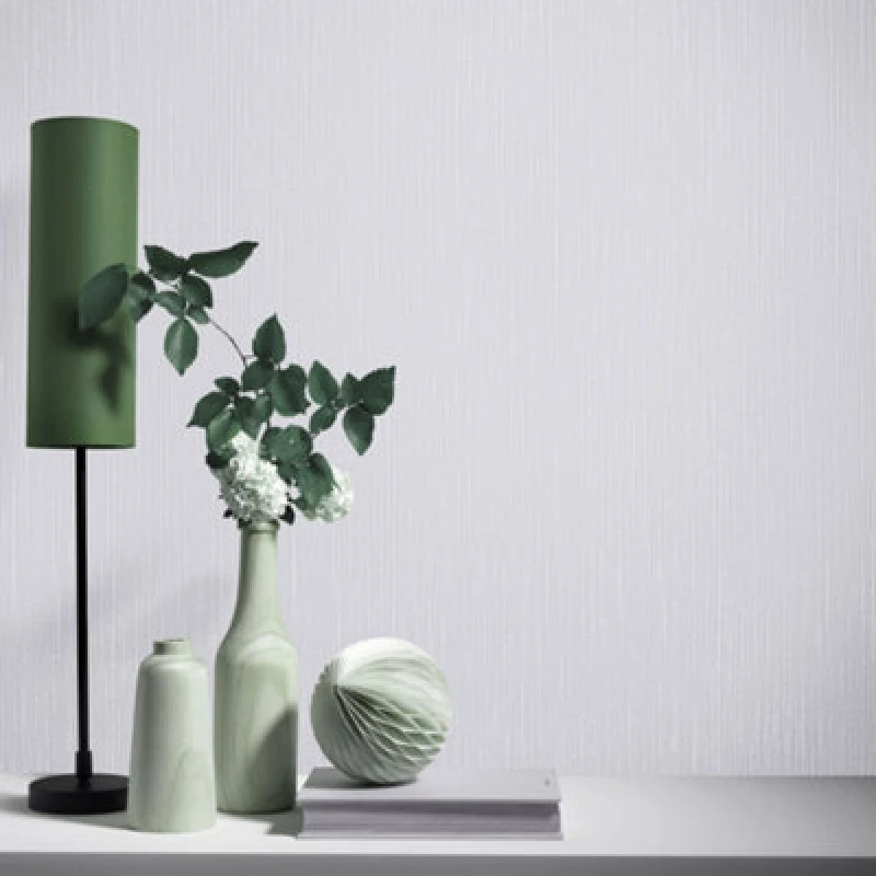 Image of Galerie Elle Decoration Light Silver Plain Structure Embossed Wallpaper