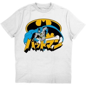 Image of DC Comics - Batman Kanji Unisex Large T-Shirt - White