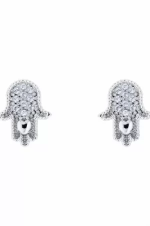 Image of Hermia: Hidden Heart Hand Stud Earrring