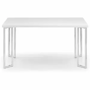 Julian Bowen Manhattan Hi Gloss & Chrome Dining Table