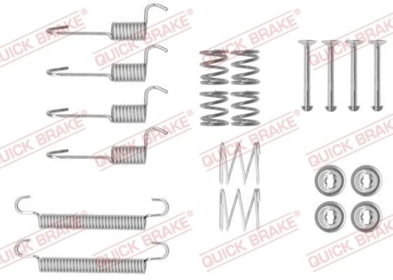 Image of QUICK BRAKE Brake shoe fitting kit QUICK BRAKE 105-0008