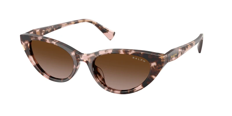Image of Ralph Lauren RA5352U 605813 Woman Sunglasses Acetate Pink Brown Cat Eye Normal Nuanced Pink Sunglasses Woman Acetate