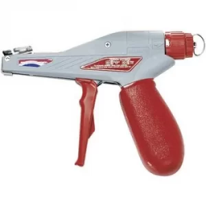 Image of HellermannTyton 110-95000 MK9SST Manual Tool For MBT And MAT Stainless Steel Cable Ties Grey, Red