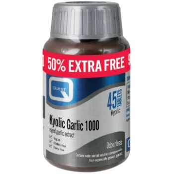 Image of Kyolic Garlic 1000mg Extract Tablets - 50% Extra - (30+15s) - 90254 - Quest