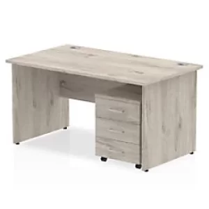 Image of Dynamic Computer Desk Evolve Plus IWSSP1453GRY Rectangular MFC 1600 mm x 1600 mm x 730 mm WALNUT