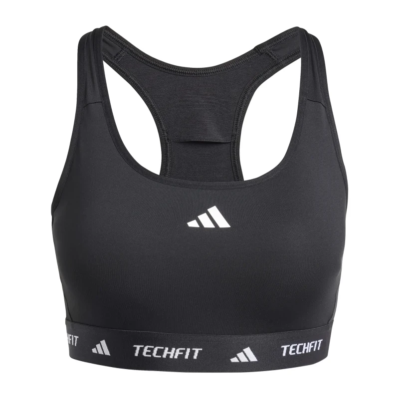 Image of adidas TECHFIT Bra Medium Impact Sports Bras XS (4-6) Black 34944403290