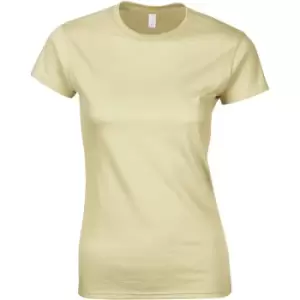 Image of Gildan Ladies Soft Style Short Sleeve T-Shirt (2XL) (Sand)