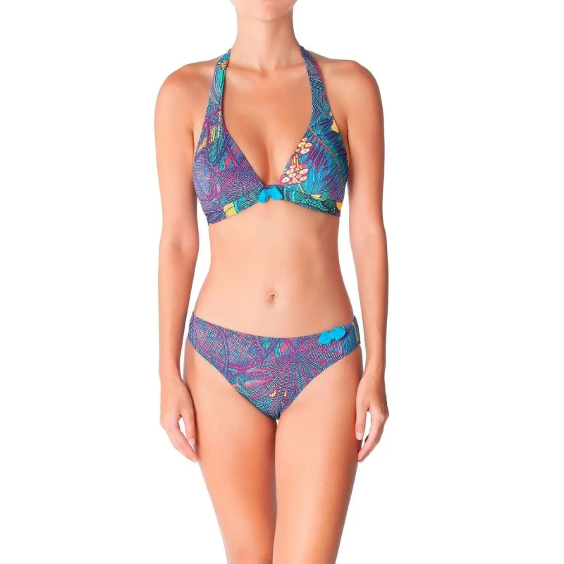 Image of Huit Womens jersey top Huit Tropical Jungle Multicolore Female 95C