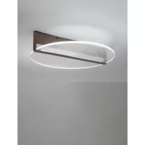 Netlighting Merano Henderson Integrated LED Semi Flush Light Coffee Brown Alumin