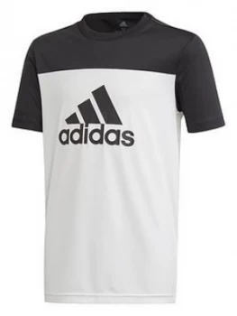 Image of Boys, adidas EQUIP T-Shirt - White/Black, Size 5-6 Years