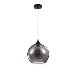 image of Bergen Dome Ceiling Pendant Lamp Black, 1 Light, E27