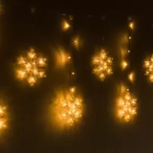 image of Snowflake Warm White Outdoor Curtain Light