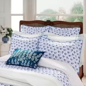 Image of V&A Swanwick Kingsize Duvet Cover, Indigo