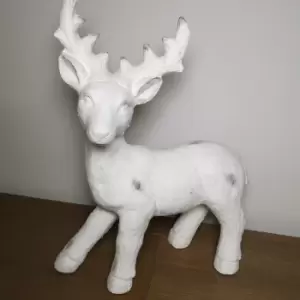 Image of 52cm Snow Effect Standing Pot Reindeer Christmas Ornament