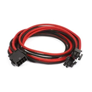 Image of Phanteks 8-Pin EPS12V Cable Extension 50cm - Sleeved Black & Red