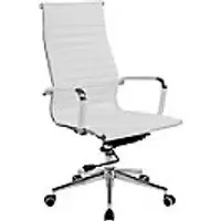 Image of Nautilus Designs Ltd. Contemporary High Back Bonded Leather Executive Armchair with Chrome Base