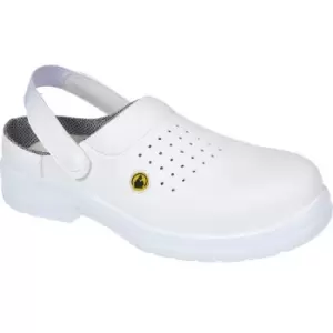 Image of Portwest Compositelite ESD Perforated Safety Clogs White Size 11