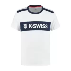 Image of 104219-109 HERITAGE SPORT LOGO TEE White / NAVY - 2XL