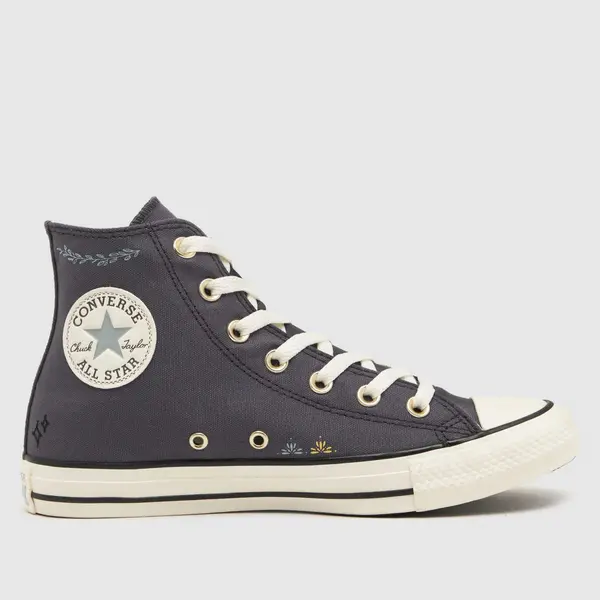 image of Converse all star hi tiny tattoos trainers in navy multi