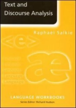 Image of Text and Discourse Analysis by Raphael Salkie Paperback