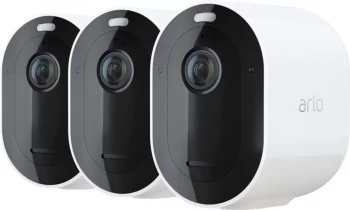 image of Arlo Pro 4 Wireless Spotlight Security Camera - White (3 Pack)