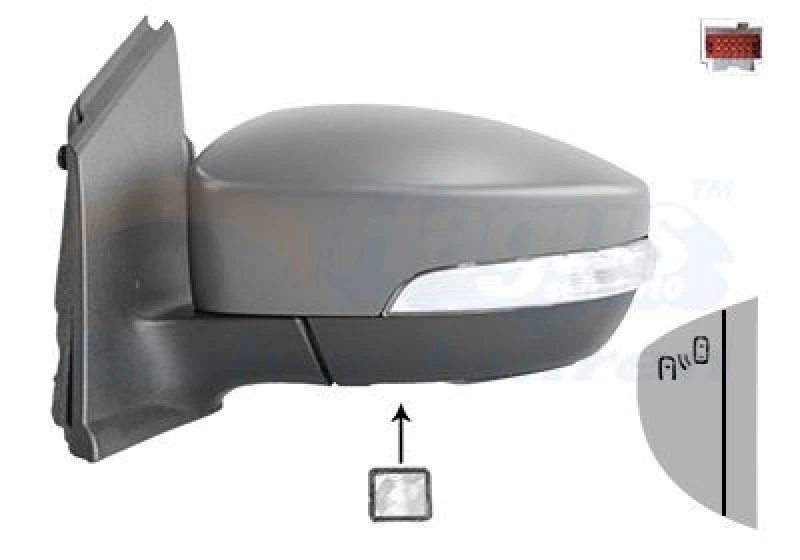 Image of VAN WEZEL Wing mirror VAN WEZEL 1906827