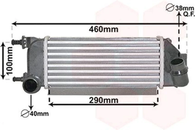 Image of VAN WEZEL Intercooler VAN WEZEL 17014710