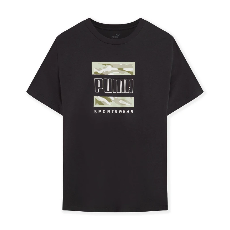 Image of Puma 2 Col Logo Tee - Black XS