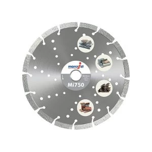 image of Marcrist Mi750 Diamond Blade Long Life Universal Cut 115 x 22.2mm