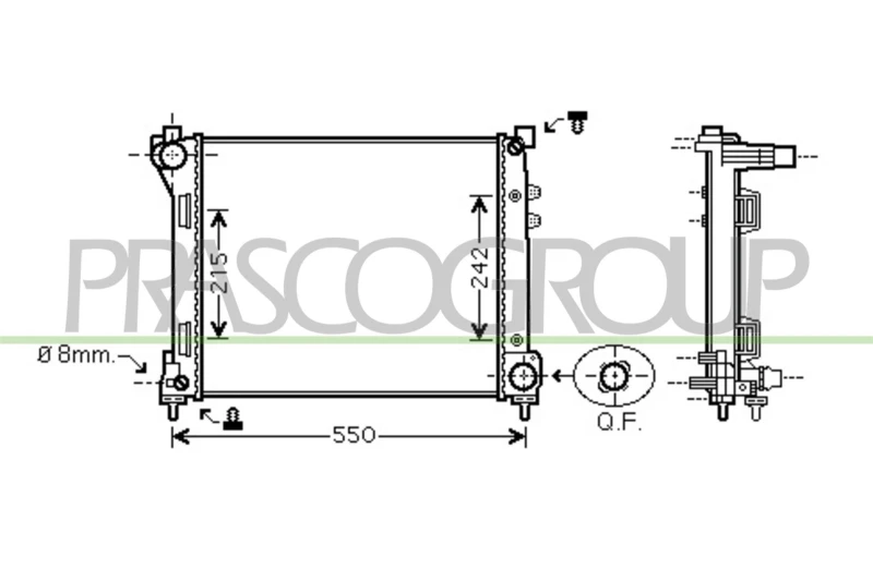 Image of PRASCO Engine radiator PRASCO LA004R001