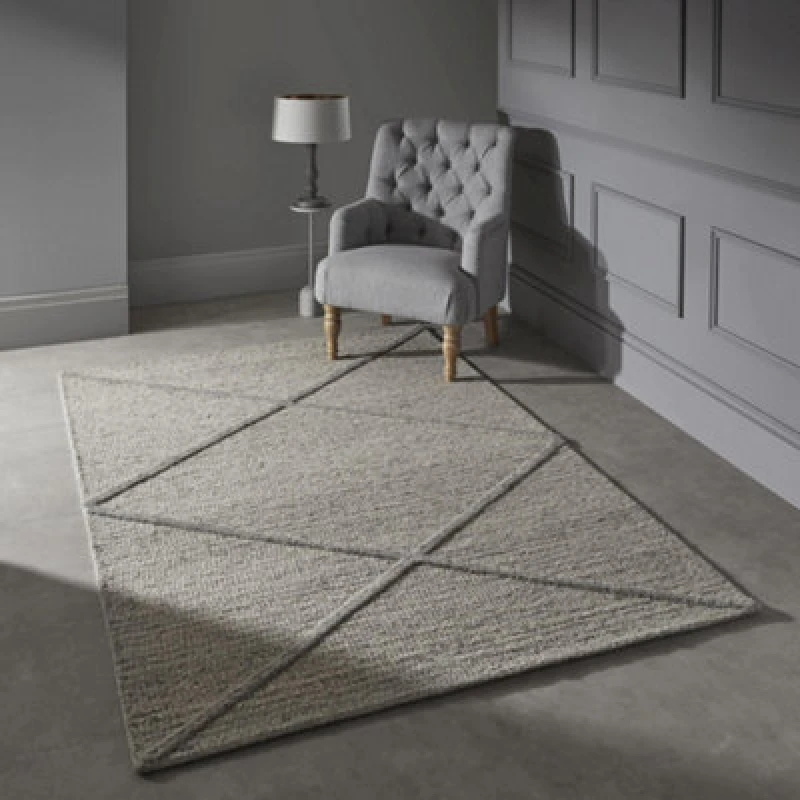 Image of Melrose Hand Tufted New Zealand Wool Line Design Indoor X-Large Area Rug 200/285Cm