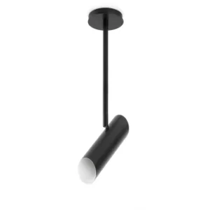Image of Link 1 Light Semi Flush Ceiling Light Black, GU10