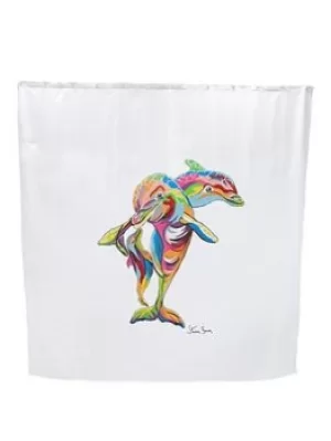 image of Croydex Hannah Mcwave Shower Curtain