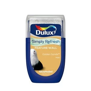 Image of Dulux Simply Refresh Feature Wall Golden Sands Matt Emulsion Paint 30ml