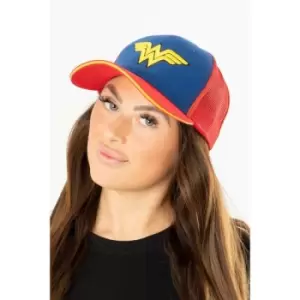Image of Wonder Woman Blue/Red Trucker Cap O/S