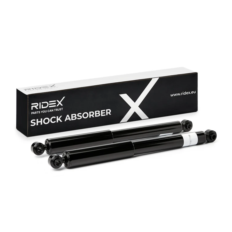 Image of RIDEX 854S2284 Shock absorber Rear Axle, Gas Pressure, Twin-Tube, Telescopic Shock Absorber, Bottom eye Shock Absorber (854)