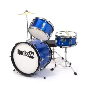 Image of PDT RockJam 3 Piece Junior Drum Set Blue