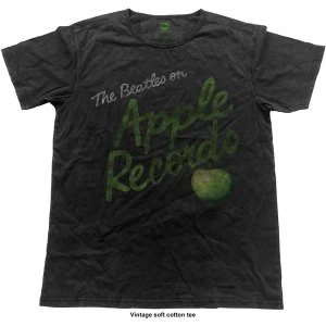 Image of The Beatles - Vintage Apple Records Unisex Medium T-Shirt - Black