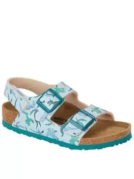 image of Birkenstock Milano Hl K Bfdd Big Dino L. Blue Sandal, Blue, Size 10 Younger