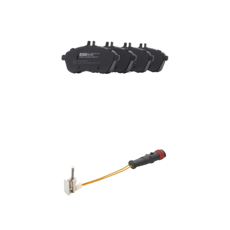 Image of RIDEX PLUS 402B2001P Brake pad set prepared for wear warning indicator Brake Pad Set,disc brake (402)