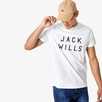 image of Jack Wills Sutton Logo T-Shirt - White