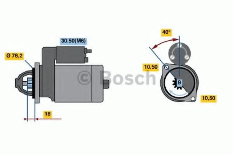 Image of Starter motor Bosch 0 986 022 490