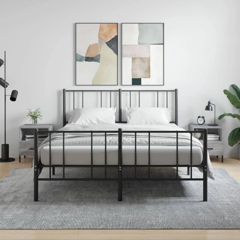 Image of VIDAXL Bedside Cabinets 2 pcs Grey Sonoma 40x35x47.5cm Engineered Wood Vidaxl 8720845910440