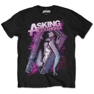 Image of Asking Alexandria - Coffin Girl Unisex Large T-Shirt - Black