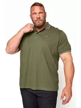 Image of BadRhino Essential Tipping Polo Shirt - Khaki, Size 1Xl, Men