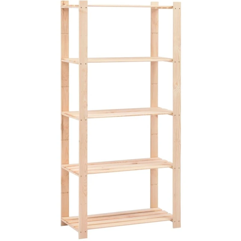 Image of VIDAXL Vidaxl - 5-Tier Storage Rack 80x38x170cm Solid Pinewood 250 kg 8719883735450