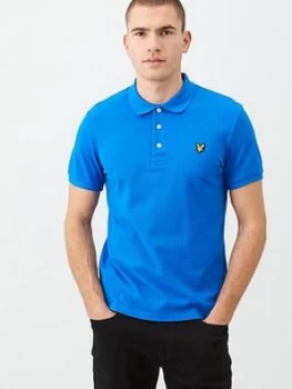Image of Lyle & Scott Plain Polo Shirt - Cobalt